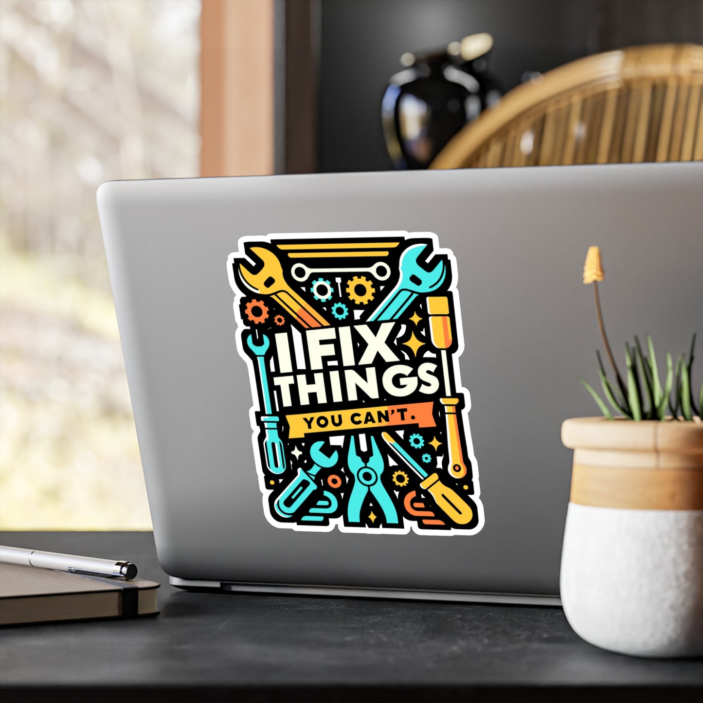 I fix things you can't - Auto-mechanic Sticker for Window Laptop Sticker. Water Bottle Sticker, Vinyl Mechanic Decal - Auto-mechanic Gift