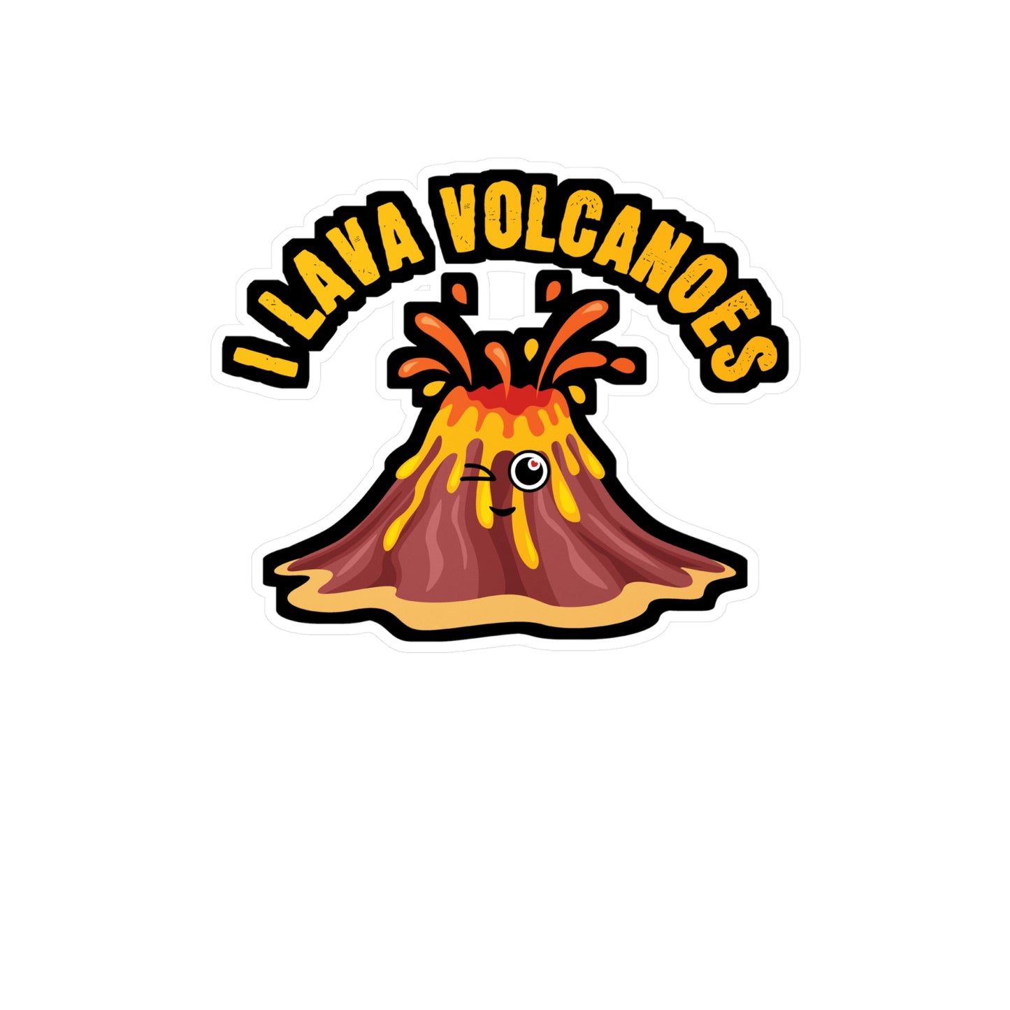 I Lava Volcanoes - Geology Sticker for Car Window Laptop Sticker. Water Bottle Sticker, Vinyl Geologist Decal, Rocks Sticker - Geology Gift