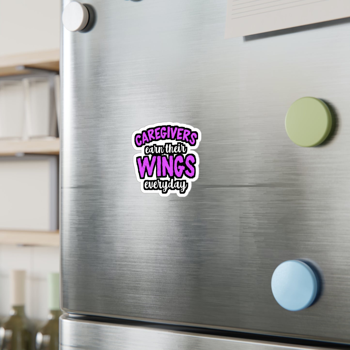 Caregivers Earn Their Wings Everyday | Nurse Sticker | Caregiver Decals | Nursing-student Laptop Sticker | Nurse Gift | Caregiver Gift