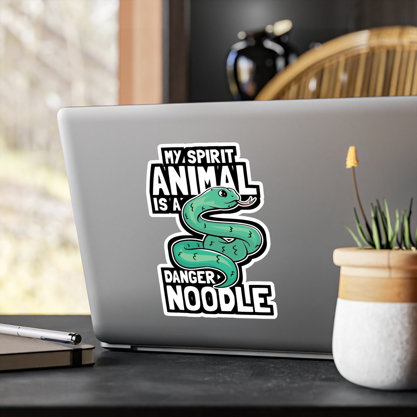 My Spirit Animal Is A Danger Noodle - Snakes Sticker for Laptop Sticker. Water Bottle Sticker, Vinyl Reptiles Decal - Snakes Gift