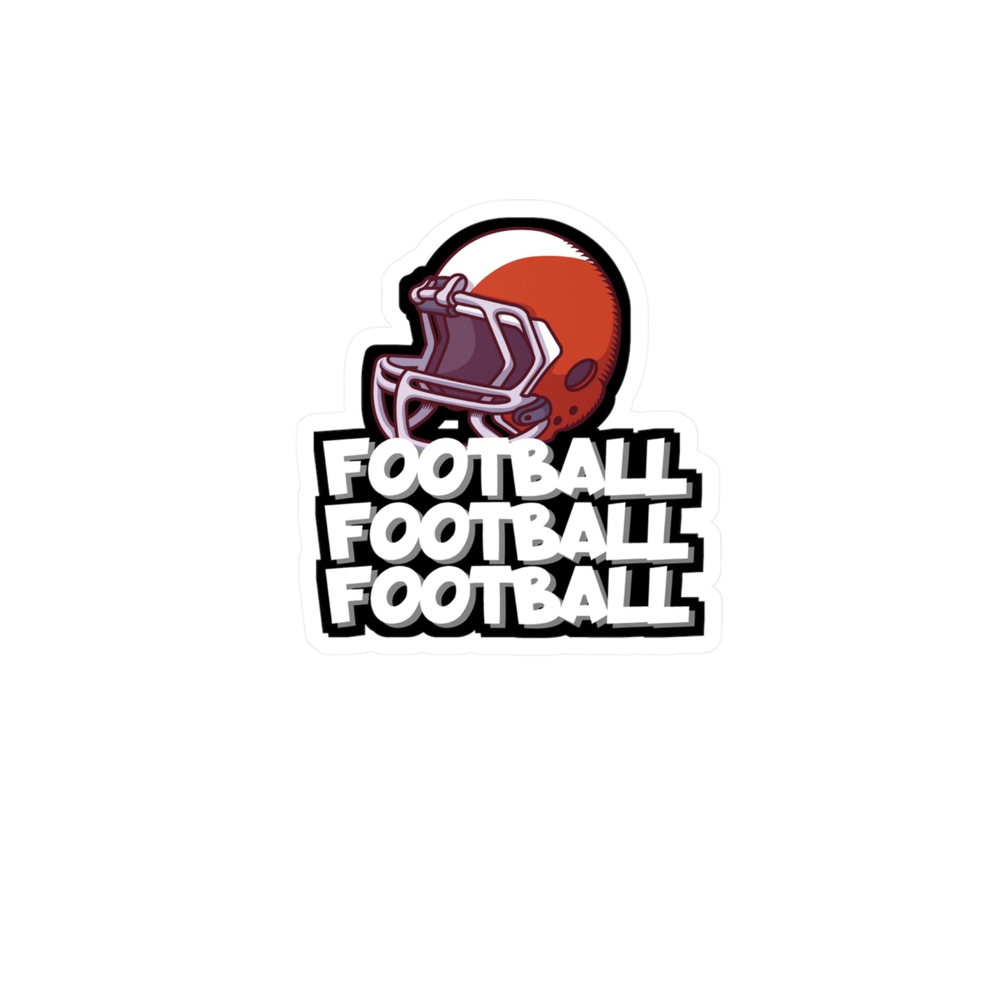 Football Football Football - Rugby Sticker for Wall, Laptop, Window, Truck, Car Rugby Gift Vinyl Football Decal Sticker