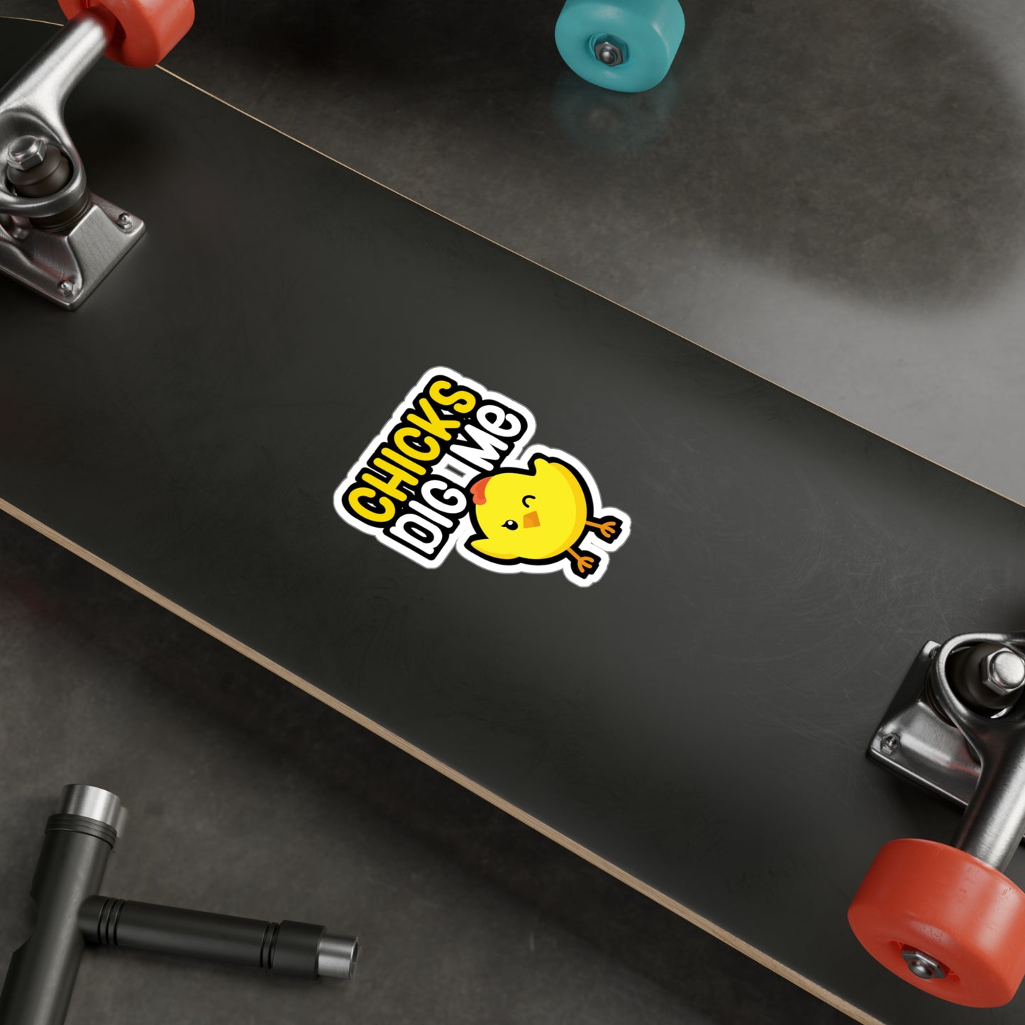 Chicks dig me - Farmer Sticker for Wall, Laptop, Window, Truck, Car Farmer Gift Vinyl Funny Decal Sticker