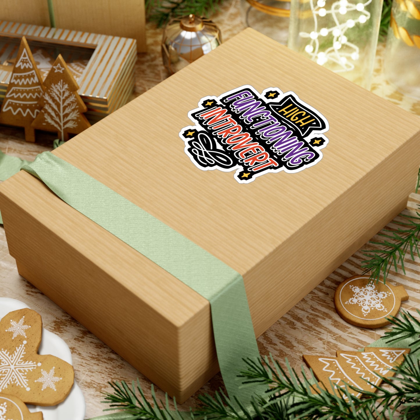 High Functioning Introvert - Introvert Sticker for Laptop Sticker. Water Bottle Sticker, Vinyl Antisocial Decal - Introvert Gift