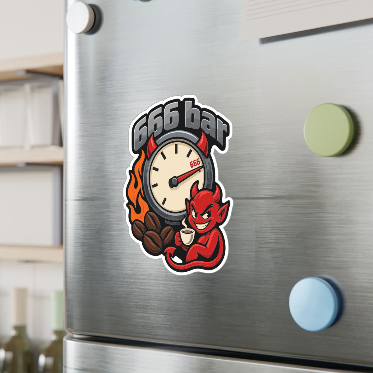 Espresso Sticker 666 bar - Coffee Decals for Grinder and Digital Scale