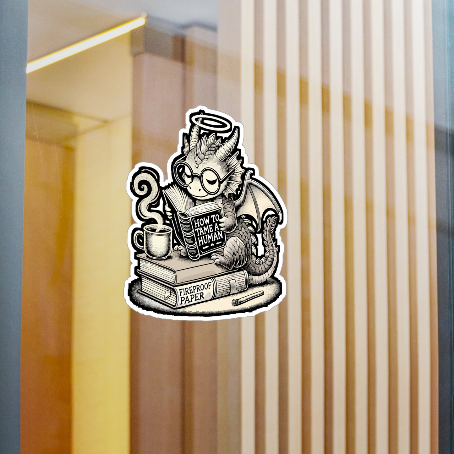 How to Tame a Human – Dragon Sticker for Laptop, Water Bottle & Fantasy Book Lover Gifts