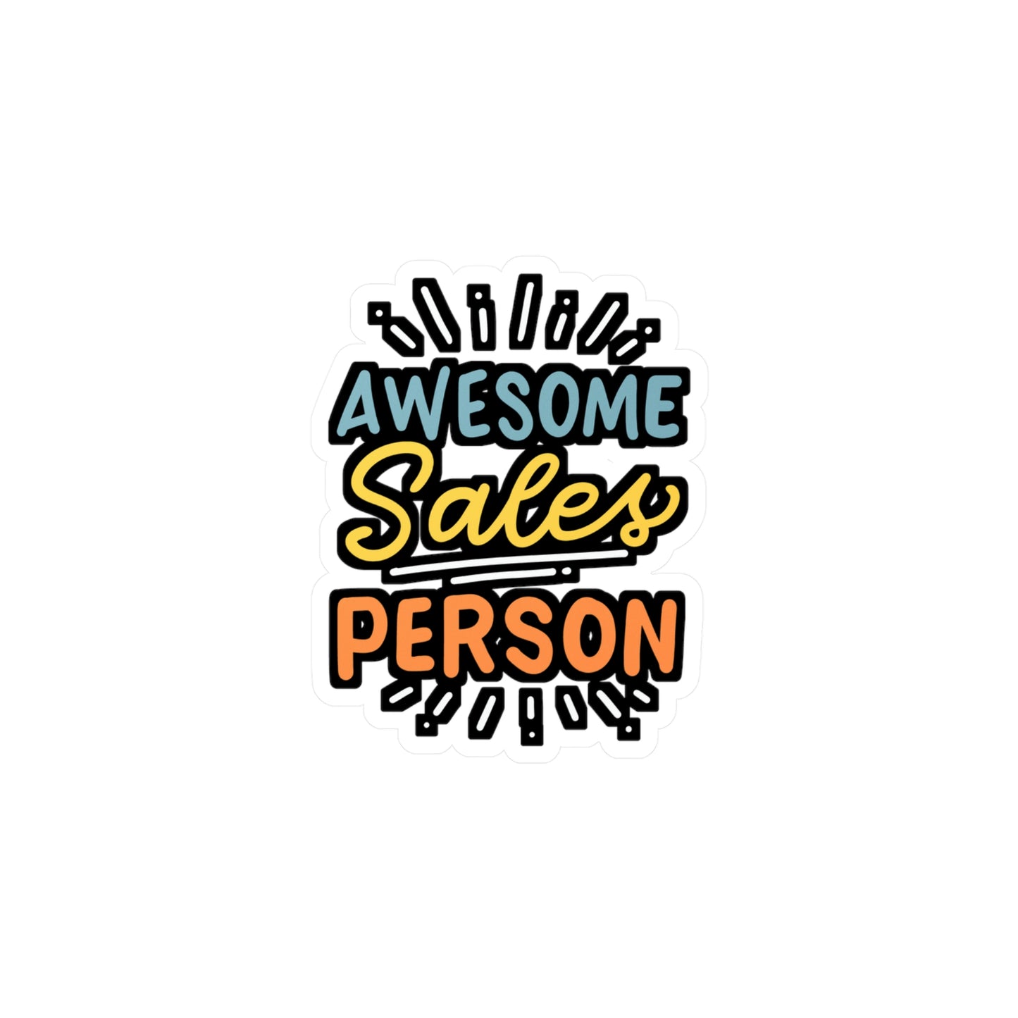 Awesome Salesperson | Salesman Sticker | Salesperson Vinyl Sticker | Assistant Laptop Sticker | Salesman Gift | Salesperson Gift