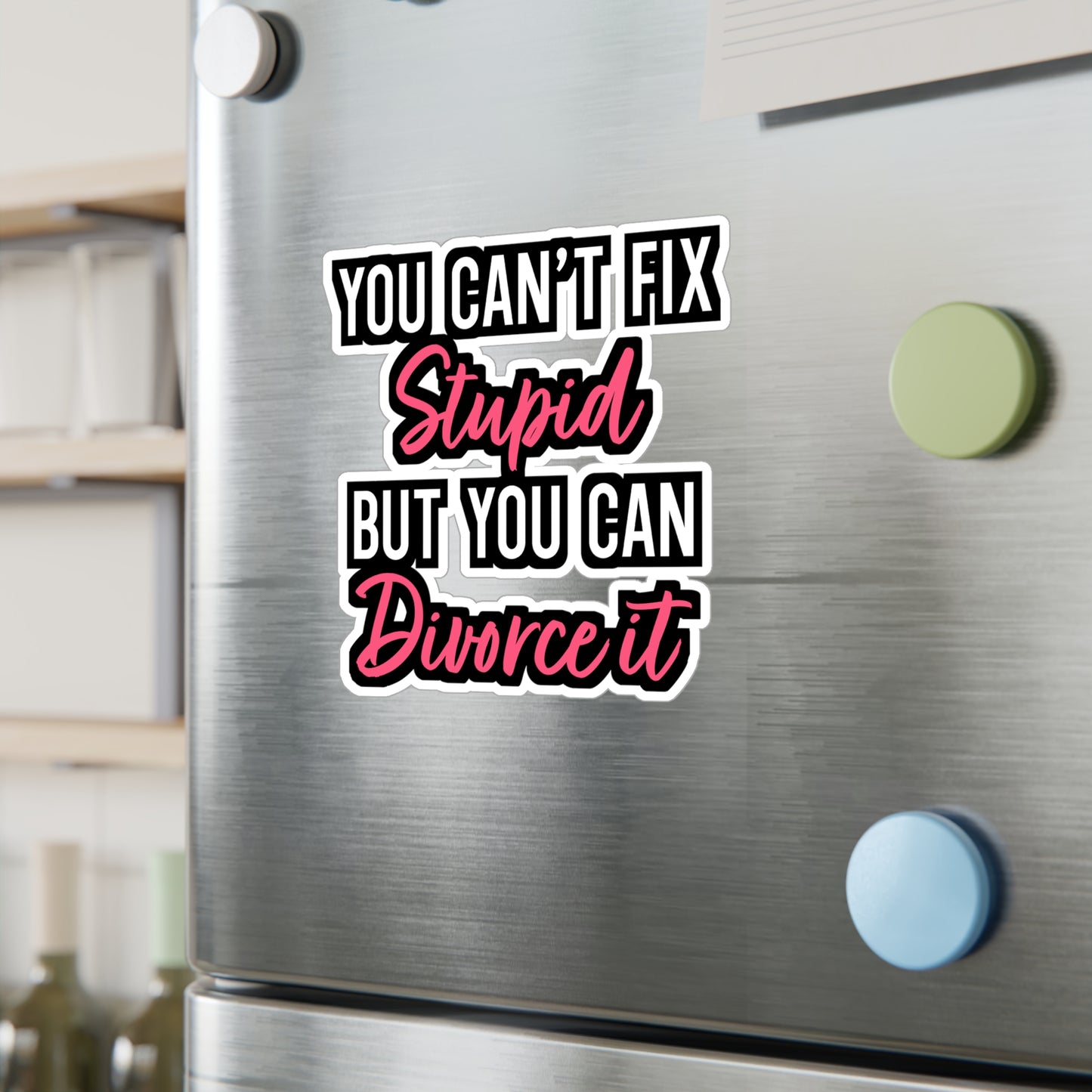 You Cant Fix Stupid But You can Divorce It | Divorce Sticker | Separation Decals | Alimony Car Sticker | Divorce Gift | Separation Gift