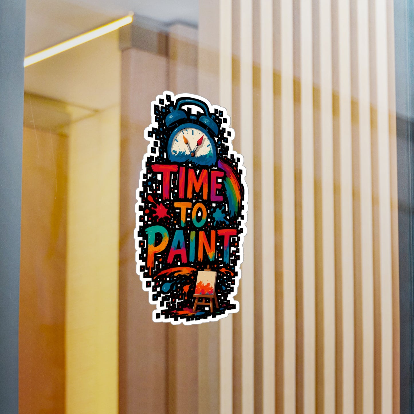 Time To Paint - Paint Sticker for Artists and Art Lovers - Perfect for Laptop, Water Bottle, Gift Idea