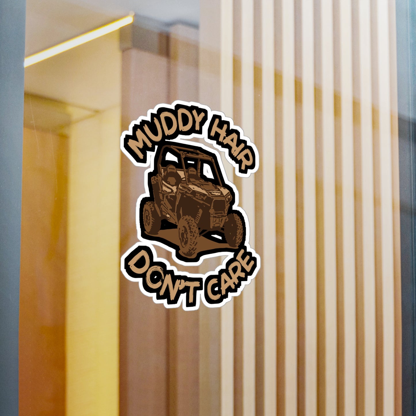 Muddy Hair Don't Care - ATV Sticker for Car Window Laptop Sticker. Water Bottle Sticker, Vinyl Quad Decal, Mudding Sticker - ATV Gift