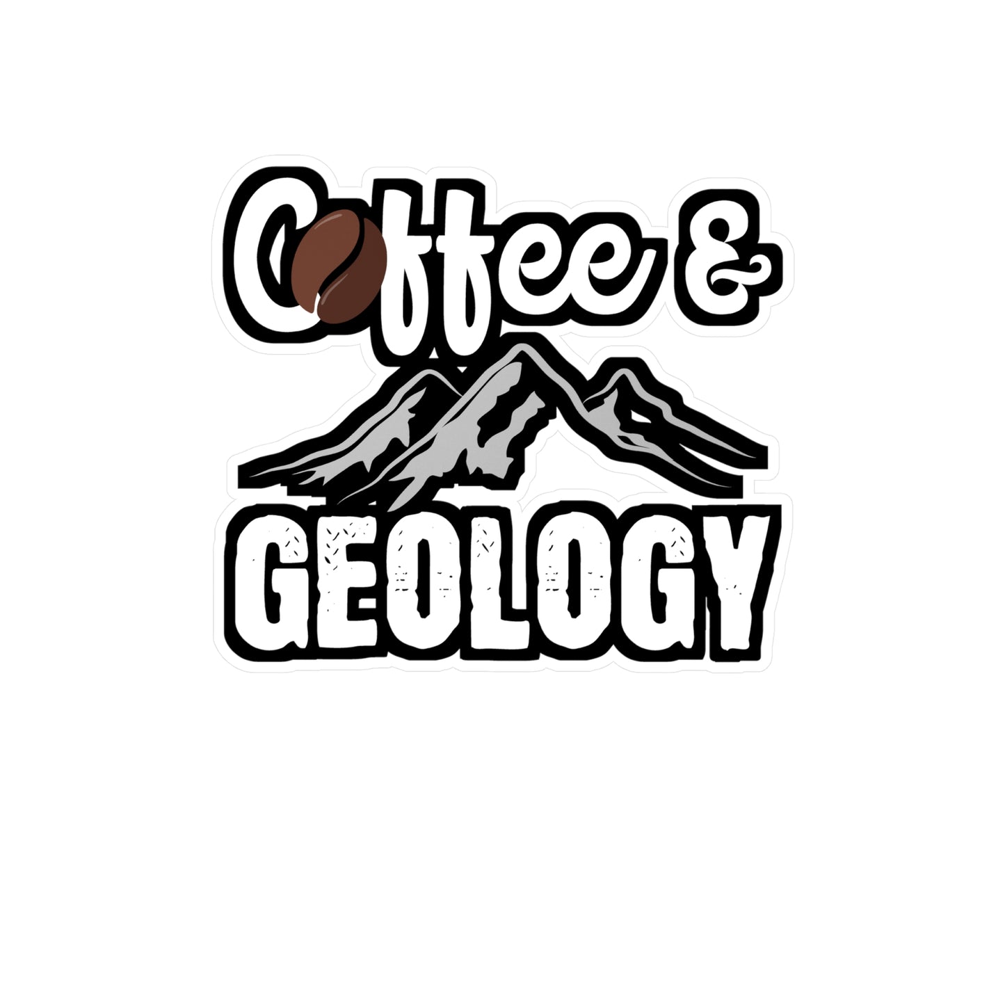 Coffee & Geology - Geology Sticker for Car Window Laptop Sticker. Water Bottle Sticker, Vinyl Geologist Decal, Rocks Sticker - Geology Gift