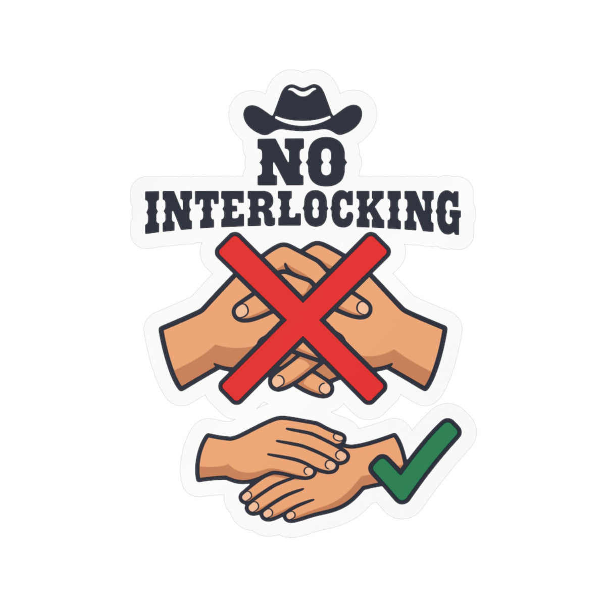 Line Dance Sticker – "No Interlocking" Western Decals for Dancers Who Love Country Life, Laptop & Water Bottle