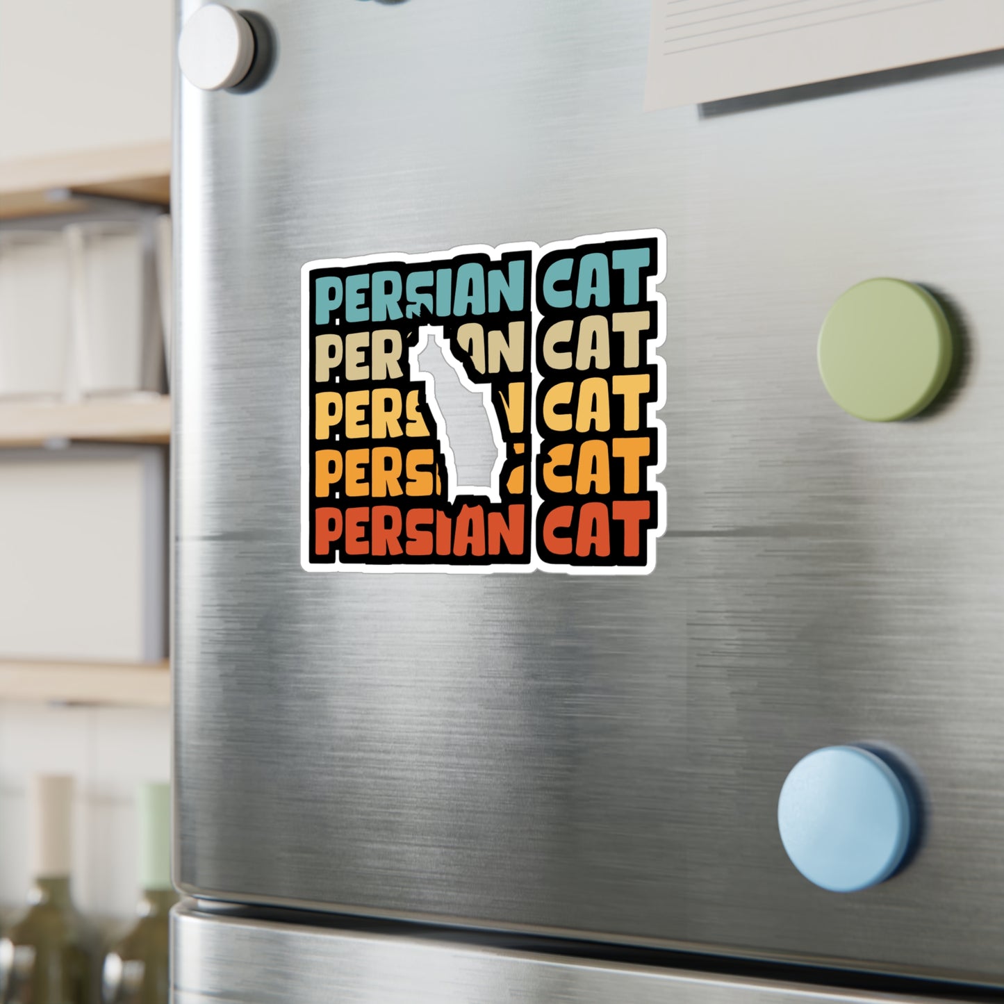 Persian Cat - Kittens Sticker for Car Window Laptop Sticker. Water Bottle Sticker, Vinyl Ruler Decal, Pet Sticker - Kittens Gift