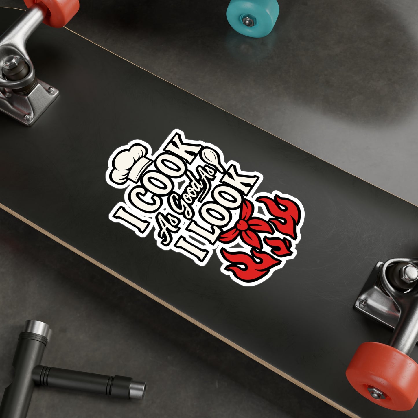 I Cook As Good As I Look – Chef Sticker for Laptop or Water Bottle | Funny Culinary Vinyl Decal | Chef Gift Idea