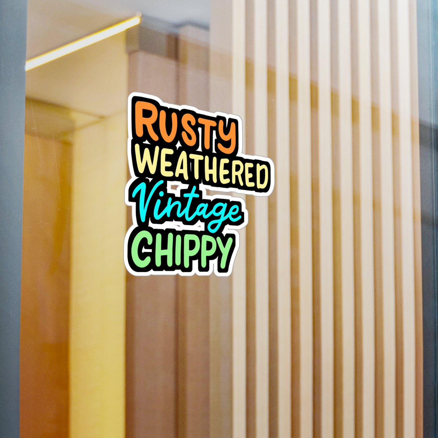 Rusty Weathered Vintage Chippy - Antiquing Sticker for Laptop Sticker. Water Bottle Sticker, Vinyl Antiques Decal - Antiquing Gift