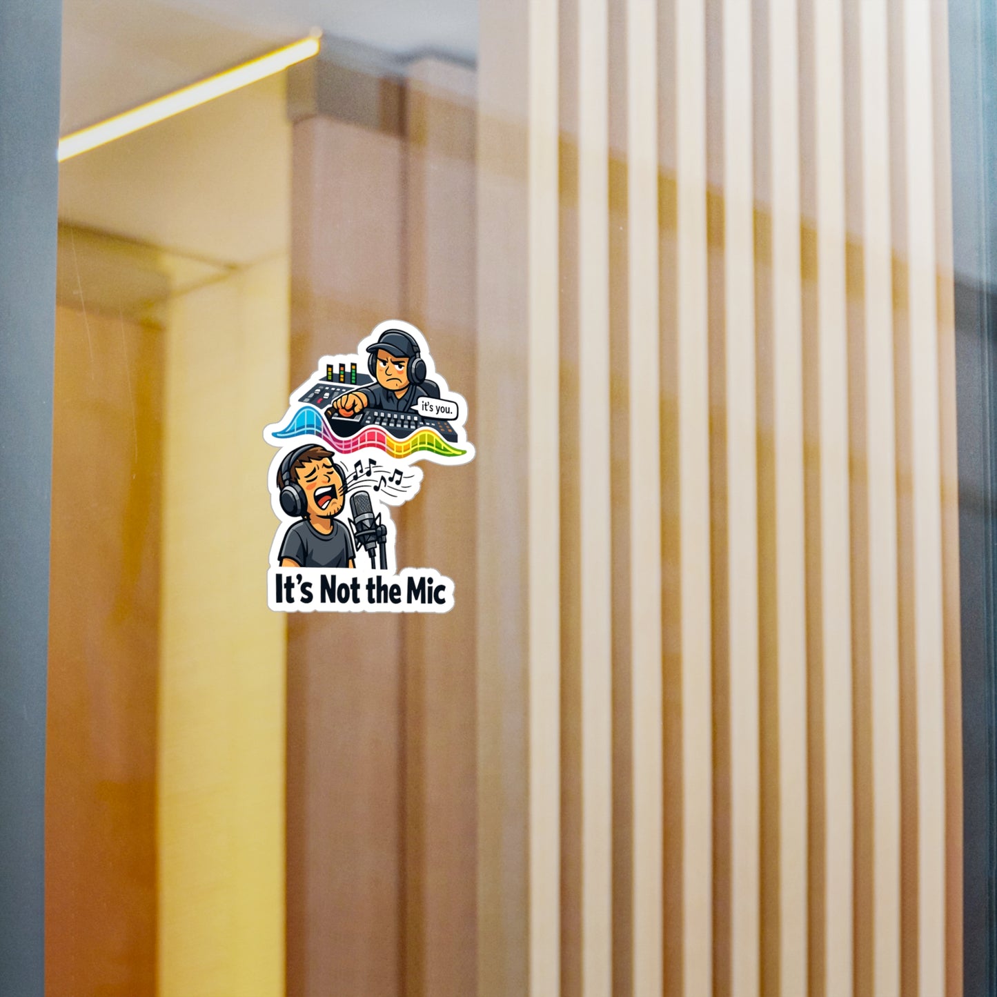 Audio Engineer Sticker “It’s Not the Mic” Funny Sound Engineer Decals Waterproof Vinyl for Laptop, Water Bottle Audio Technician Monitor Humor