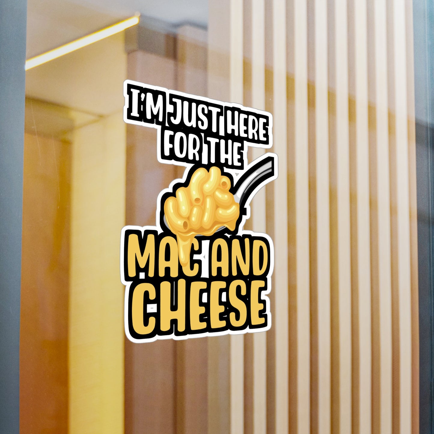 I'm Just Here For The Mac & Cheese - Macaroni Sticker for Laptop Sticker. Water Bottle Sticker, Vinyl Mac Decal - Macaroni Gift