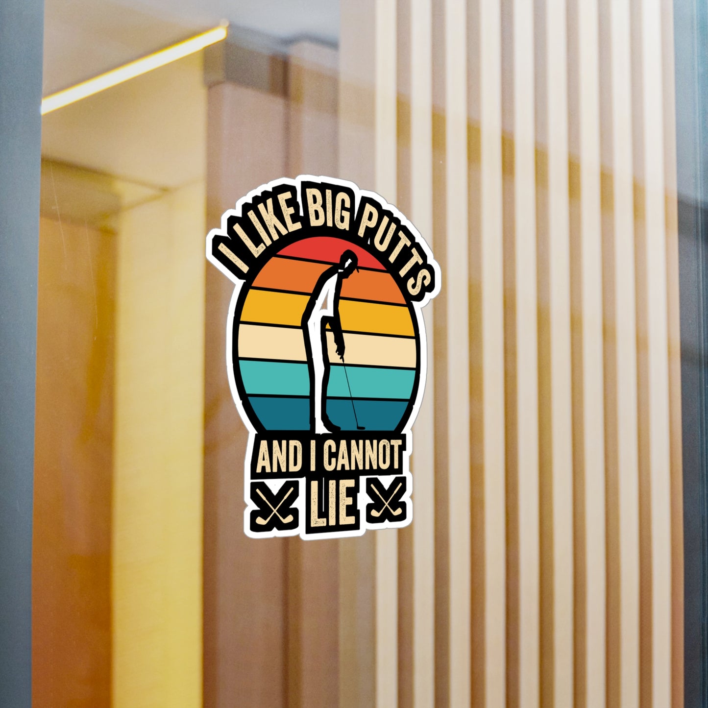 I Like Big Putts - Golf Sticker for Car Window Laptop Sticker. Water Bottle Sticker, Vinyl Golfing Decal, Golfer Sticker - Golf Gift