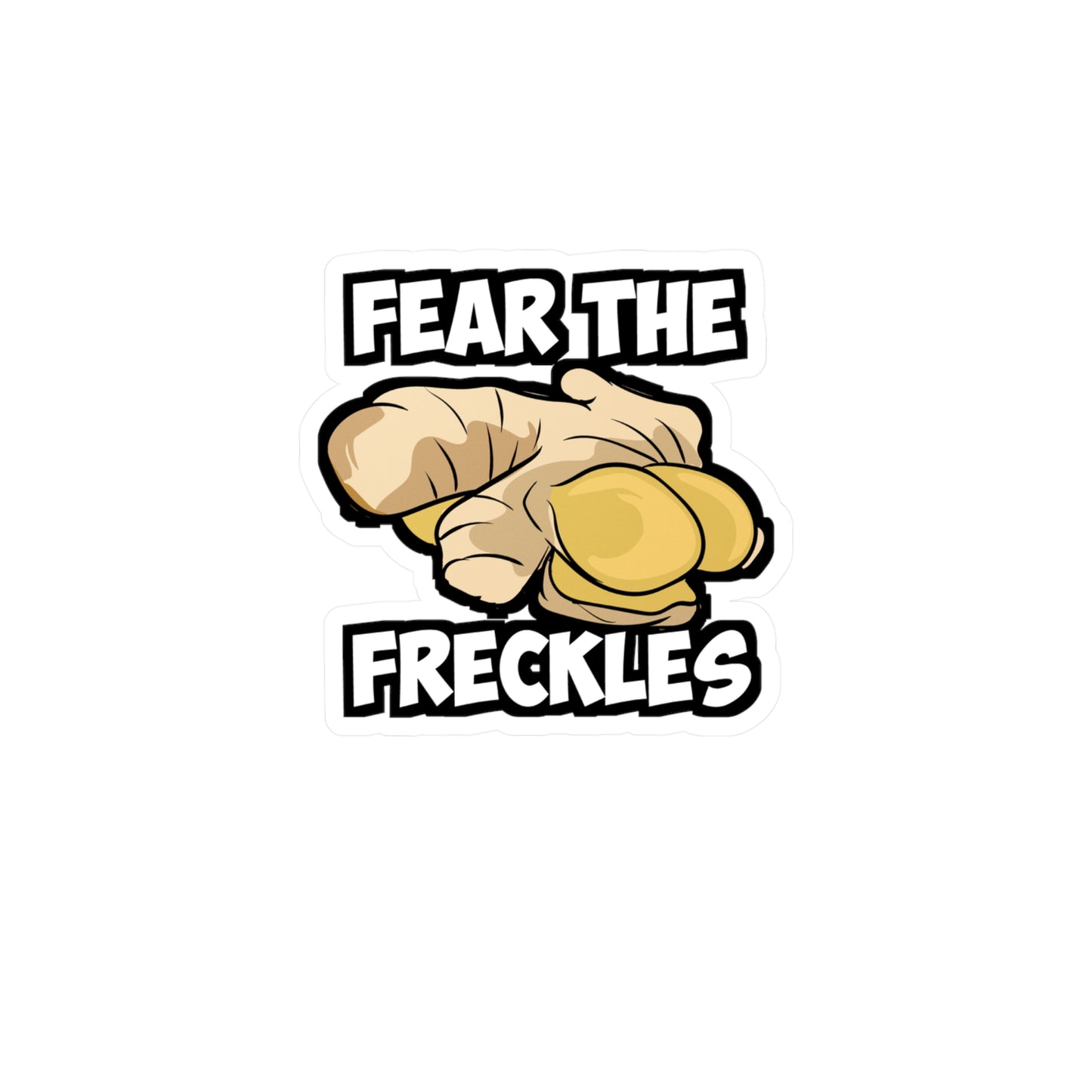 Fear The Freckles - Redhead Sticker for Car Window Laptop Sticker. Water Bottle Sticker, Vinyl Blonde Decal, Brunette Sticker - Redhead Gift