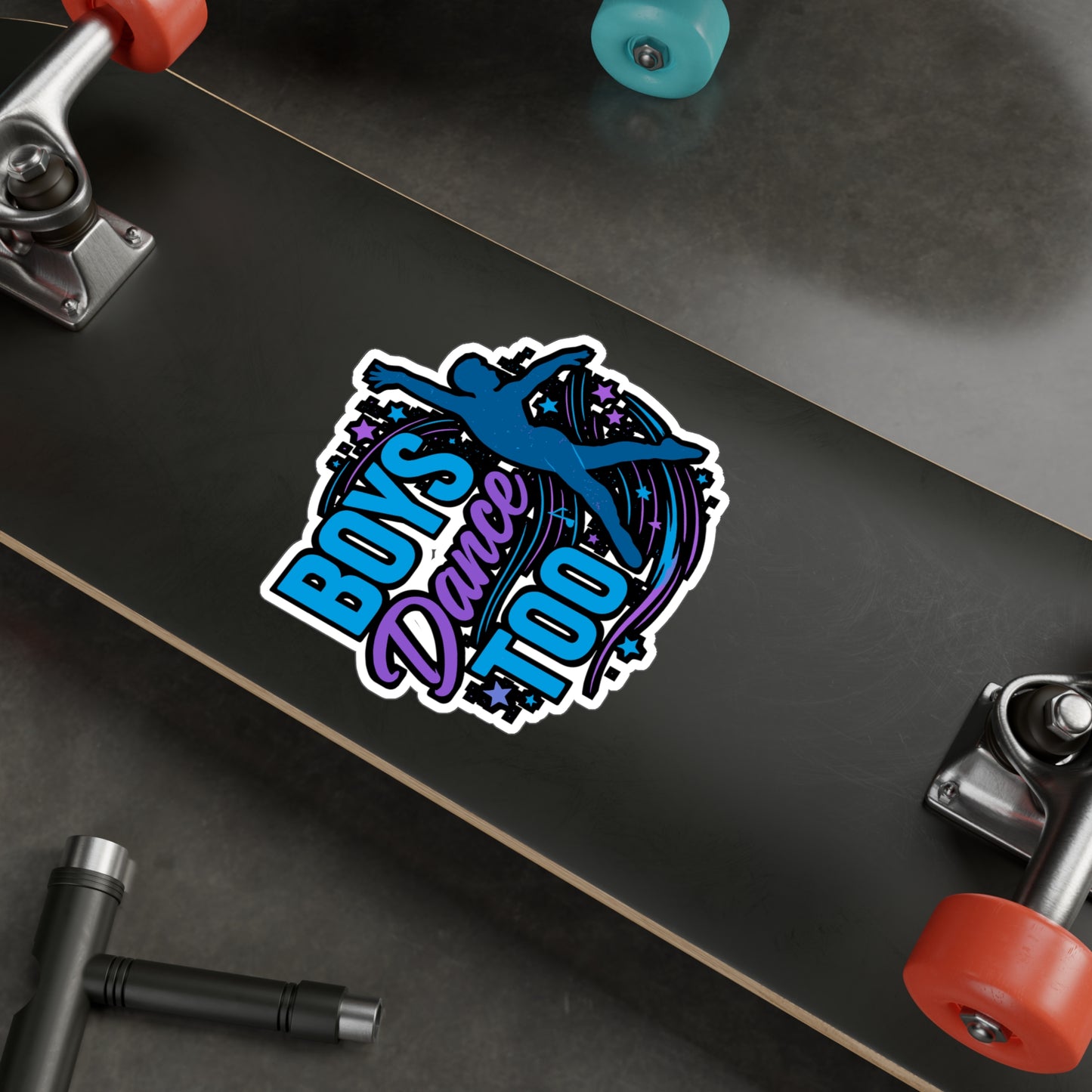 Boys Dance Too - Dancing Sticker for Laptops, Water Bottles - Gift for Boys, Dance Lovers, Dancers