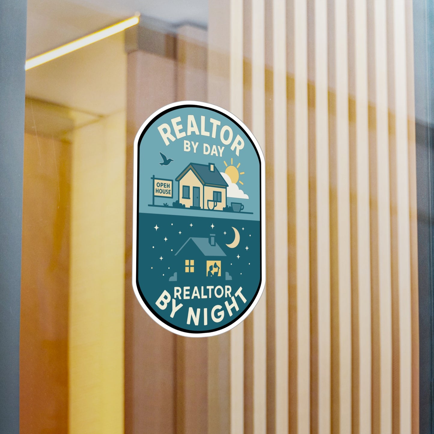 Realtor By Day Realtor By Night - Realtor Sticker for Laptop, Water Bottle, Real Estate Agent Gift, Office Décor, Funny Realtor Present