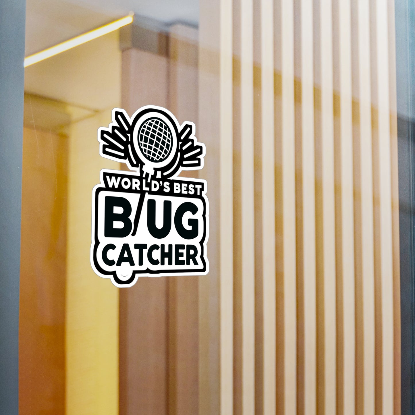 World's Best Bug Catcher - Entomology Sticker for Laptop Sticker. Water Bottle Sticker, Vinyl Pin Decal - Entomology Gift