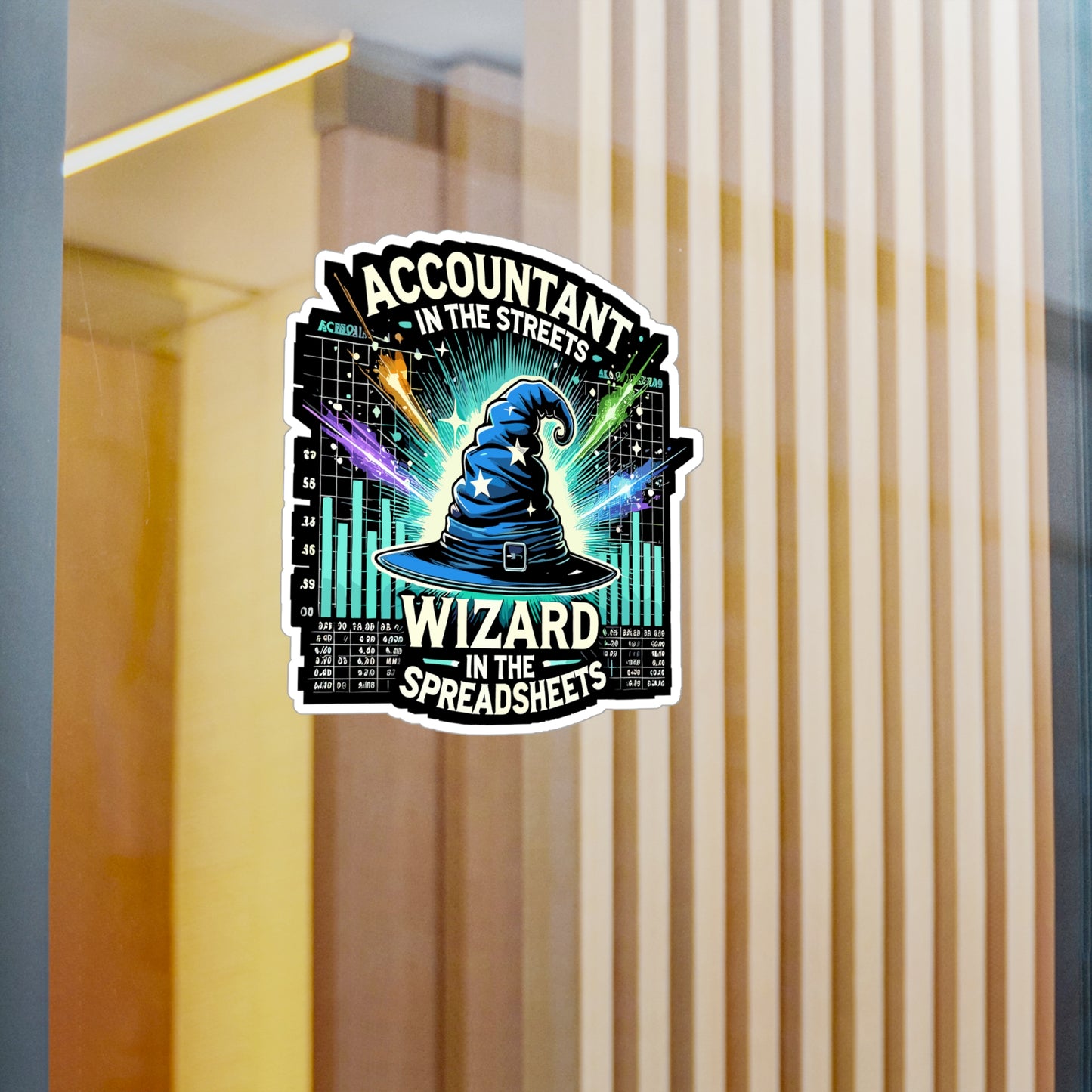 Accountant In The Streets Wizard In The Spreadsheets - Accountant Sticker for Laptop Sticker. Water Bottle Sticker, Vinyl Spreadsheet wizard Decal - Accountant Gift