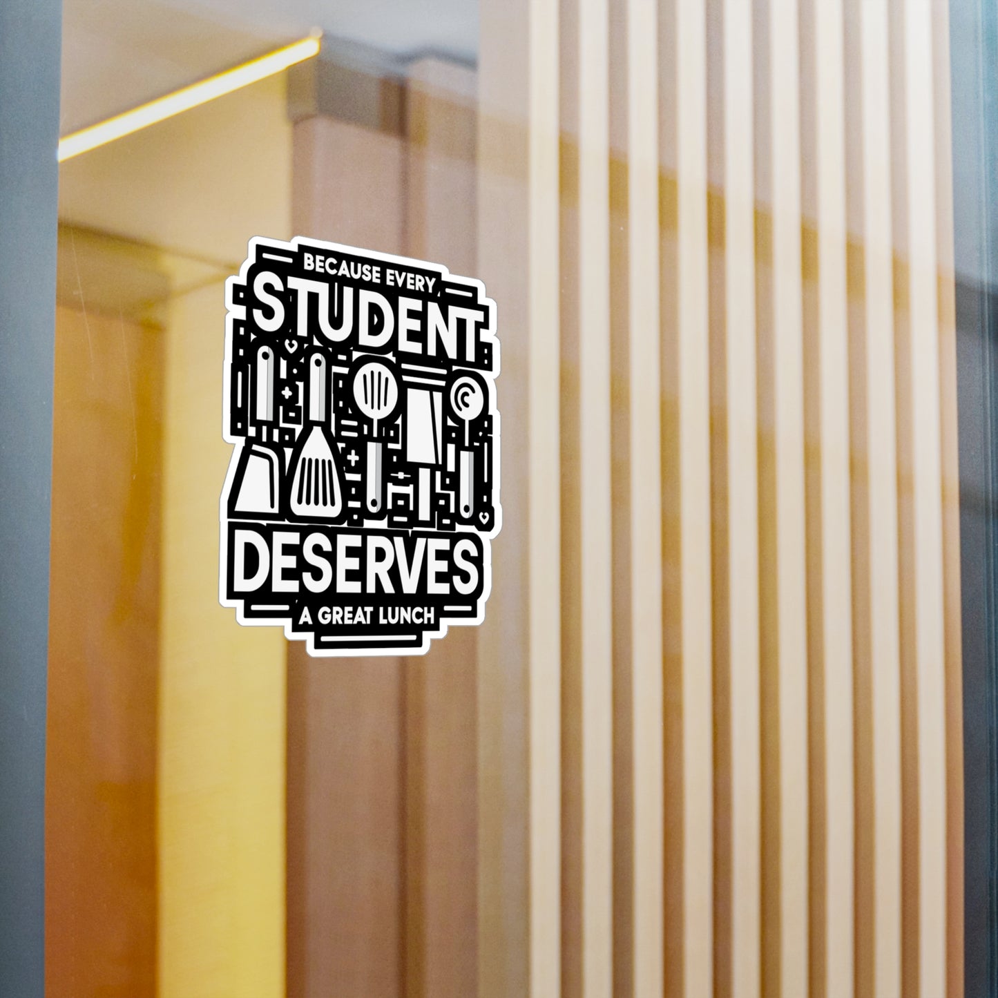 Because every student deserves a great lunch - Lunch lady Sticker for Laptop Sticker. Water Bottle Sticker, Vinyl Lunch Decal - Lunch lady Gift