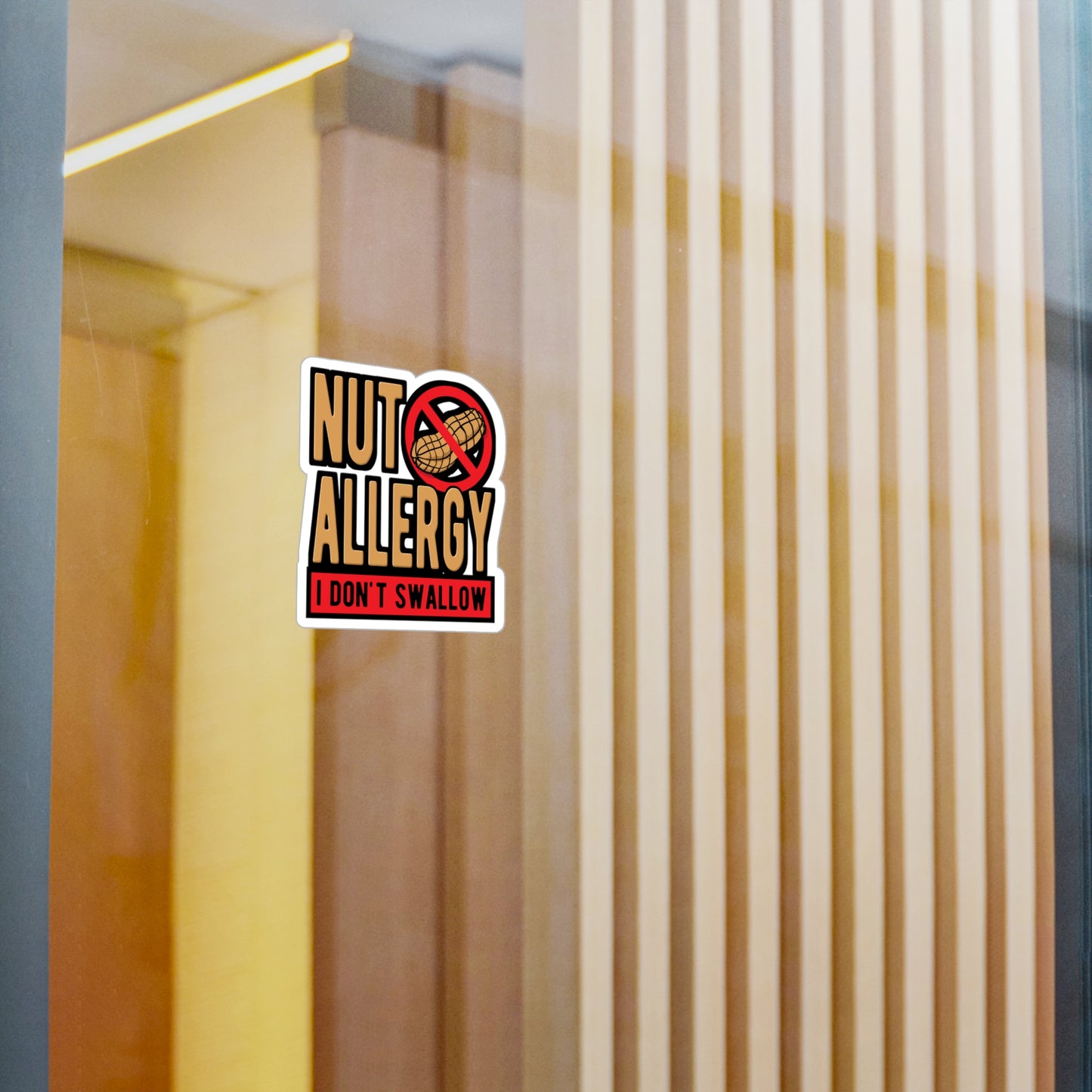 Nut Allergy I Don't Swallow - Peanut Sticker for Laptop Sticker. Water Bottle Sticker, Vinyl Allergy Decal - Peanut Gift