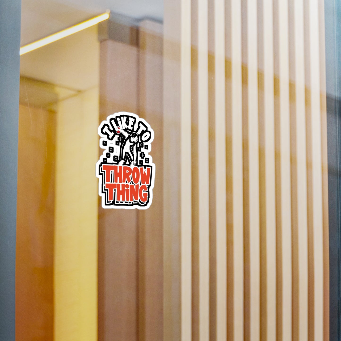 I Like To Throw Things Track & Field Throwing - Track-and-field Sticker for Laptop Sticker. Water Bottle Sticker, Vinyl Discus-throw Decal - Track-and-field Gift