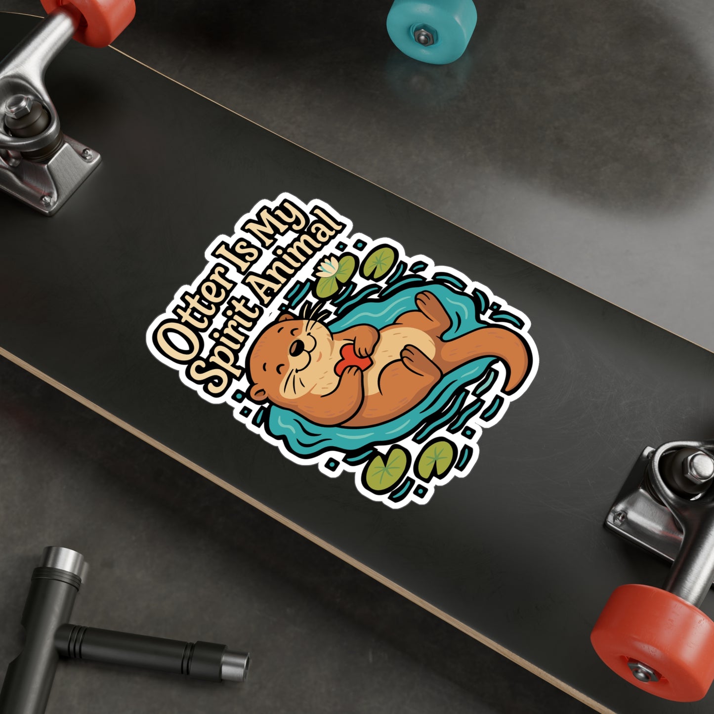 Otter Is My Spirit Animal – Cute Otter Sticker for Laptop, Water Bottle, or Car | Funny Sea Otter Gift, Vinyl Decal
