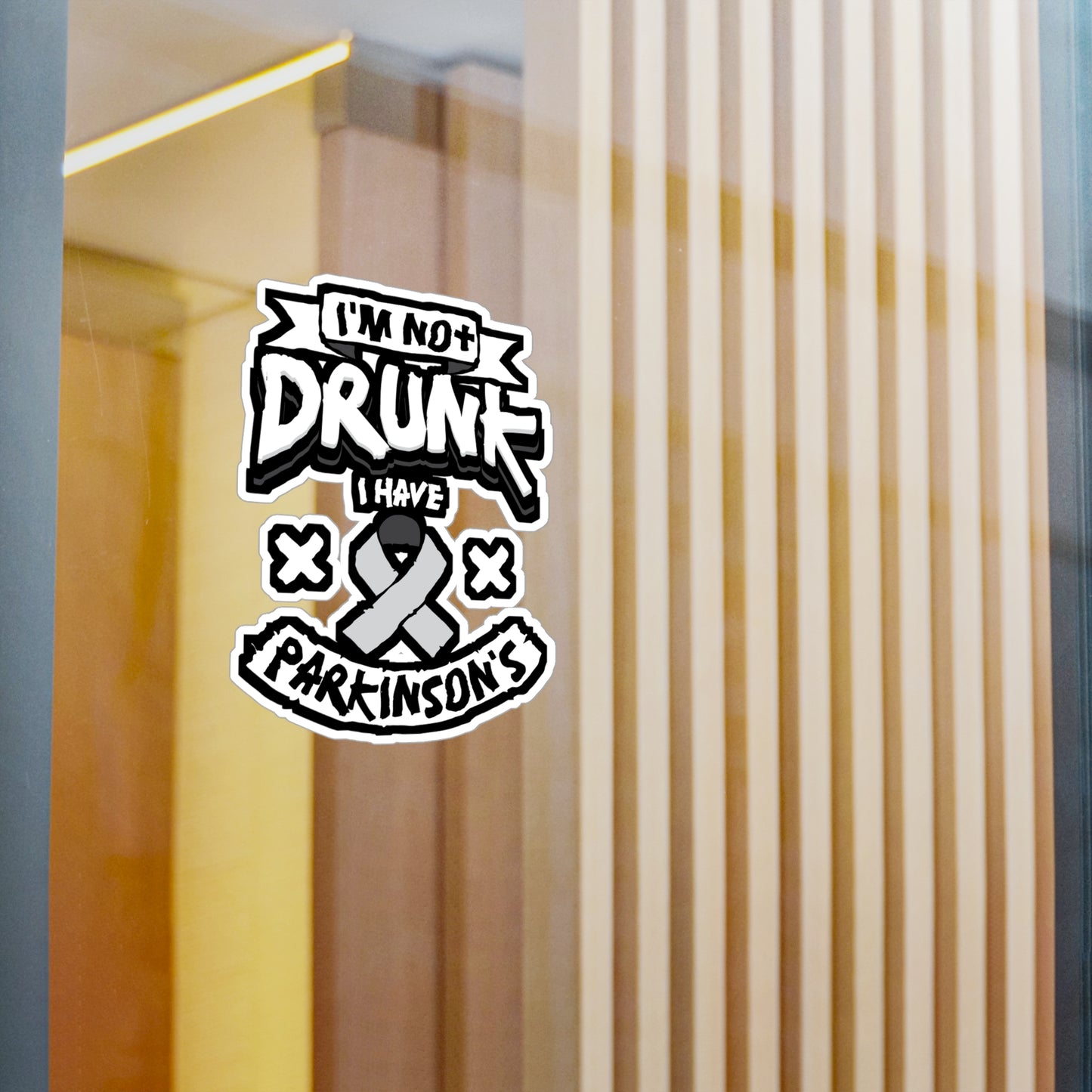 I'm Not Drunk I Have Parkinson's - Parkinsons Sticker for Laptop Sticker. Water Bottle Sticker, Vinyl Awareness Decal - Parkinsons Gift