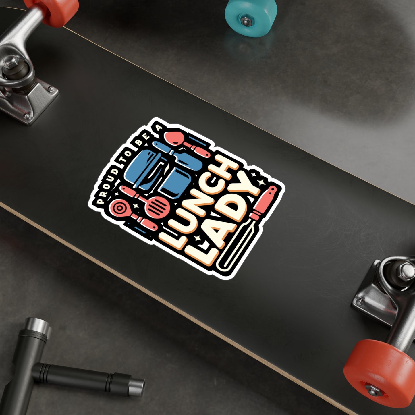 Proud to be a lunch lady  - Lunch lady Sticker for Laptop Sticker. Water Bottle Sticker, Vinyl Lunch Decal - Lunch lady Gift