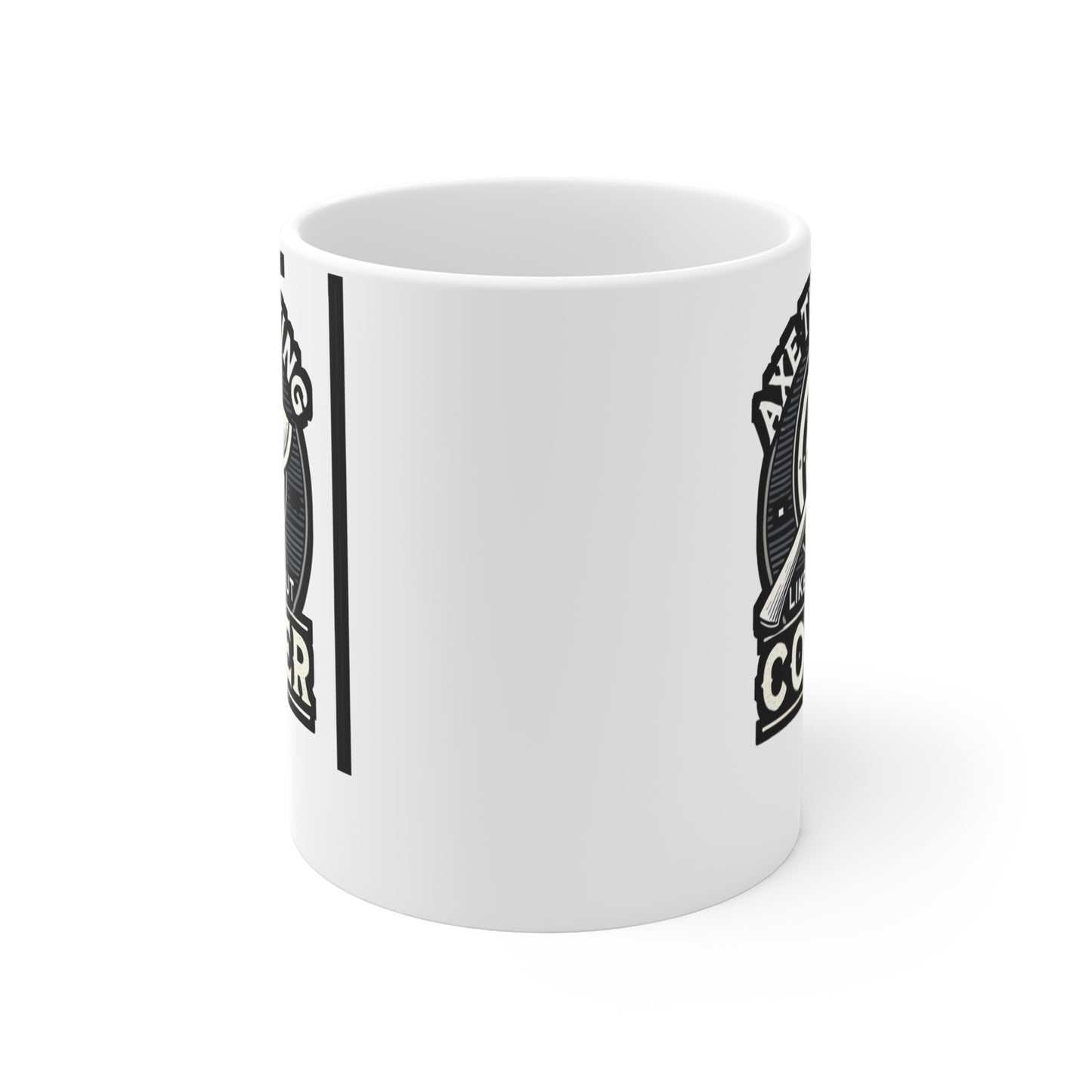 Axe Throwing Like Darts But Cooler - Axe-throwing Mug for Coffee 11oz. Axe-throwing Cup, White ceramic, Knife Mug - Axe-throwing Gift