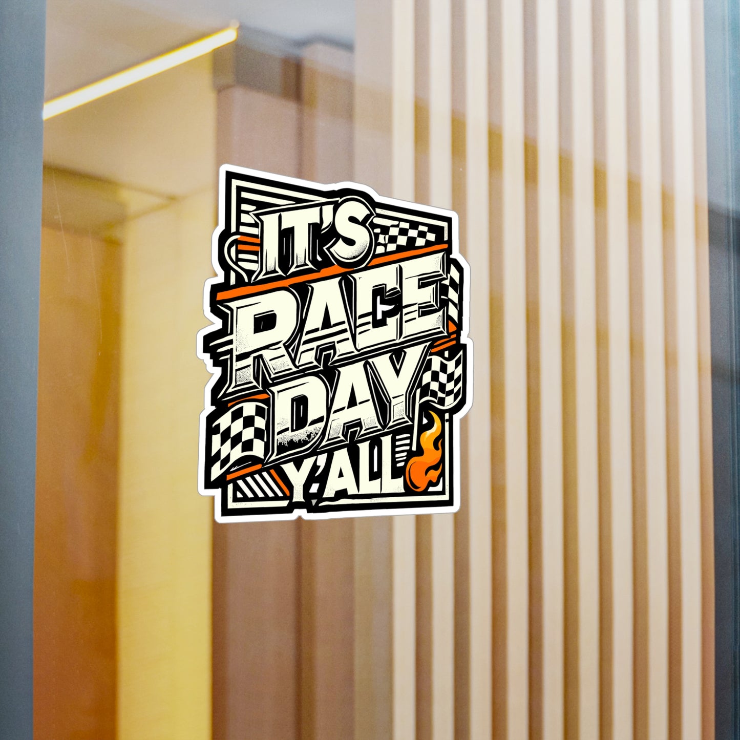 It's Race Day Y'all - Car racing Sticker for Laptop Sticker. Water Bottle Sticker, Vinyl Mechanic Decal - Car racing Gift