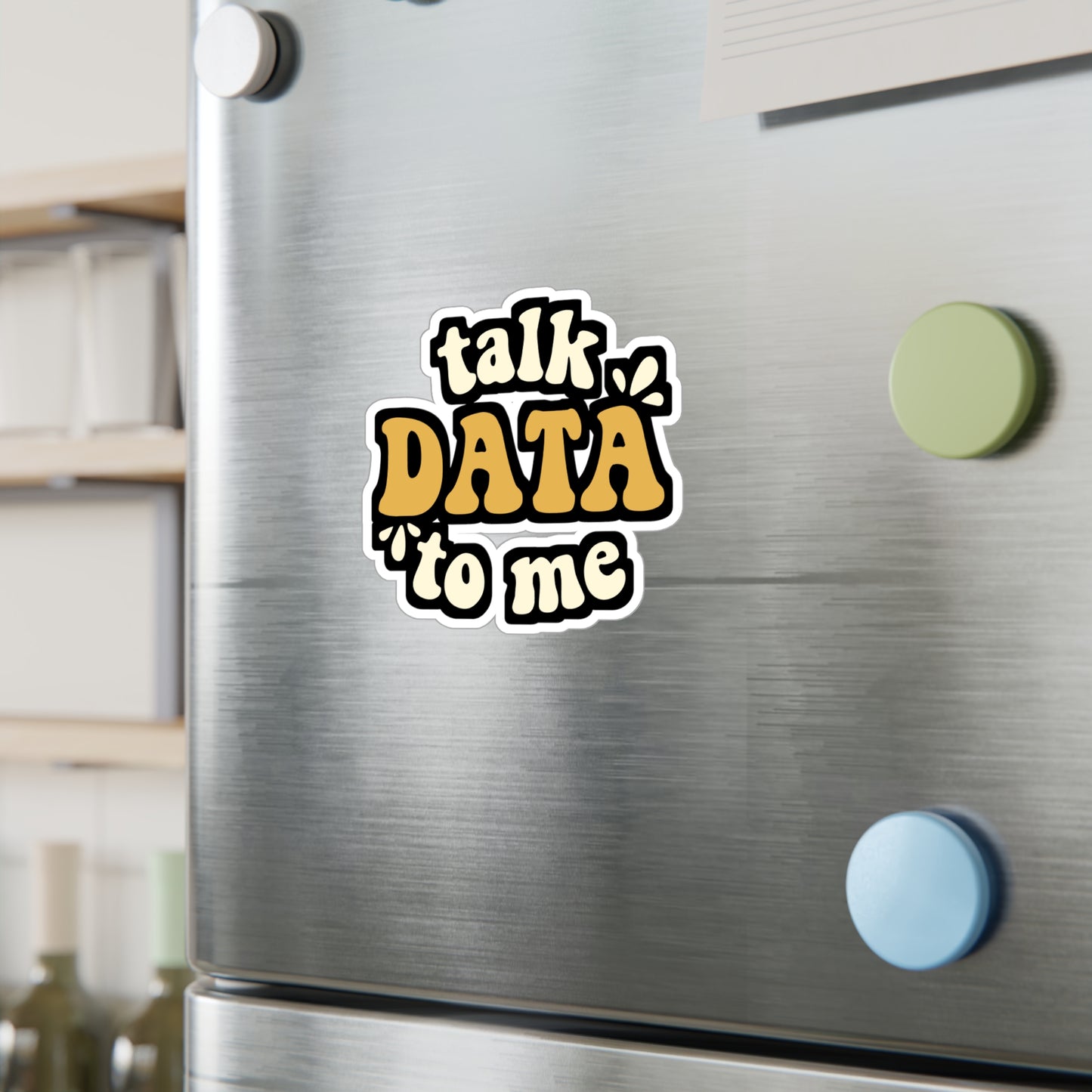 Talk Data To Me Data Scientist | Data-science Sticker | Neutral Decals | Network Laptop Sticker | Data-science Gift | Neutral Gift