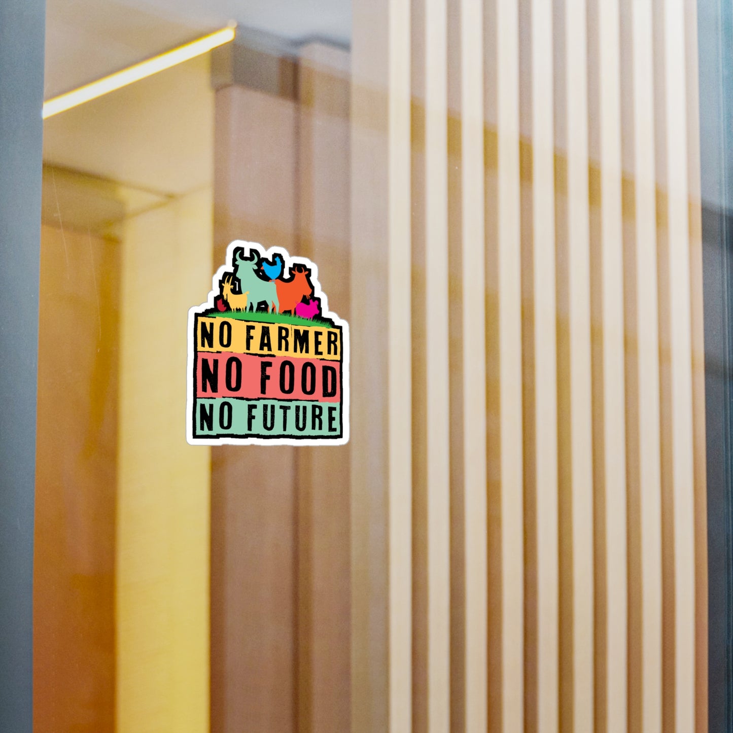 Nor Farmer No Food - Farmer Sticker for Car Window Laptop Sticker. Water Bottle Sticker, Vinyl Farm Decal, Farming Sticker - Farmer Gift