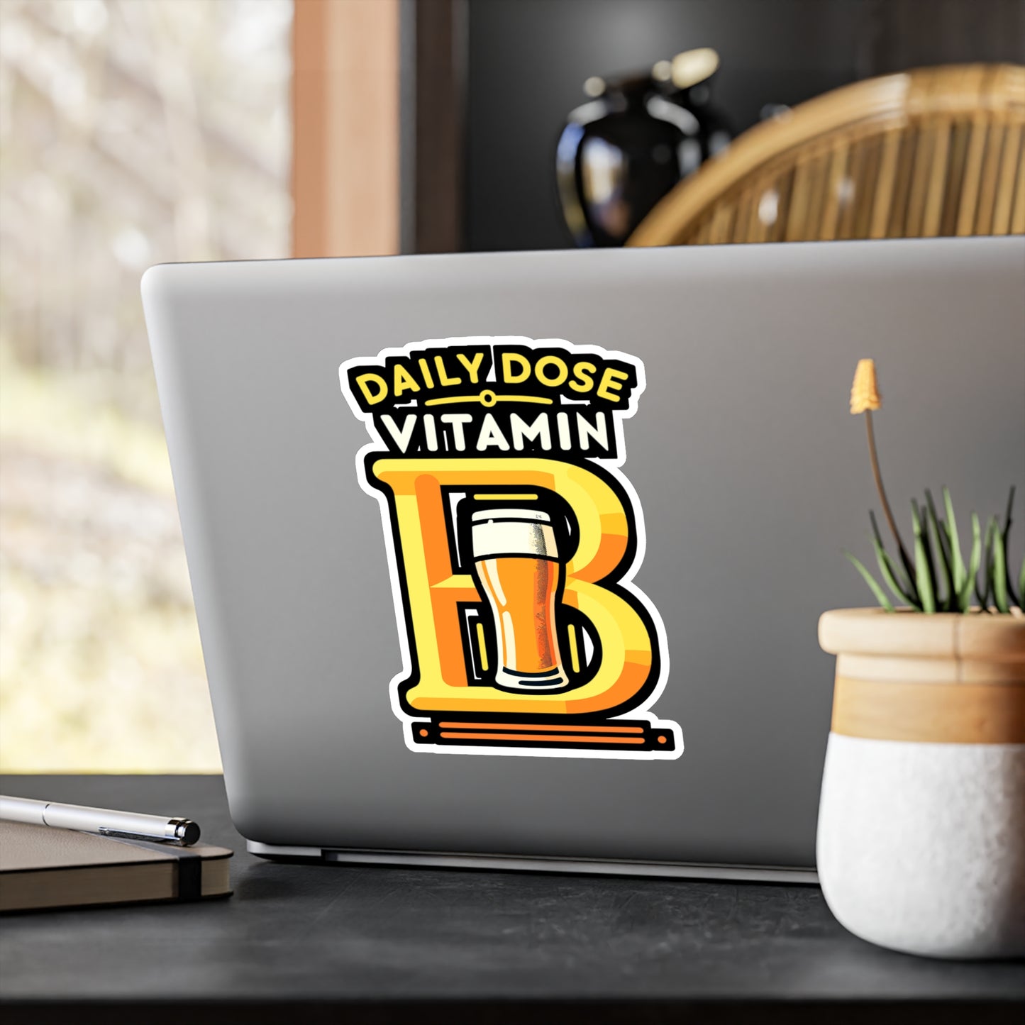 Daily Dose Vitamin B - Craft-beer Sticker for Laptop Sticker. Water Bottle Sticker, Vinyl Virginia Decal - Craft-beer Gift