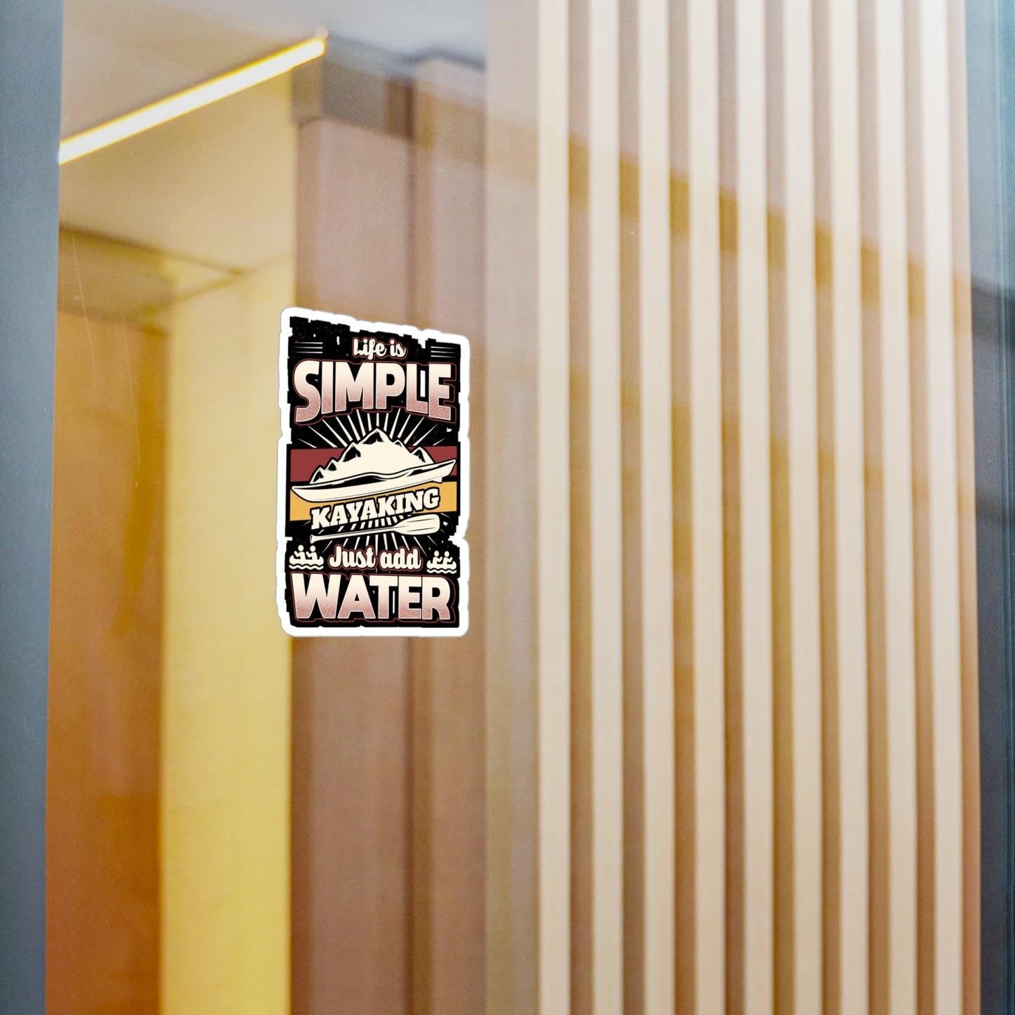 Simple water Kayaking - Kayaking Sticker for Laptop Sticker. Water Bottle Sticker, Vinyl Kayak Decal - Kayaking Gift