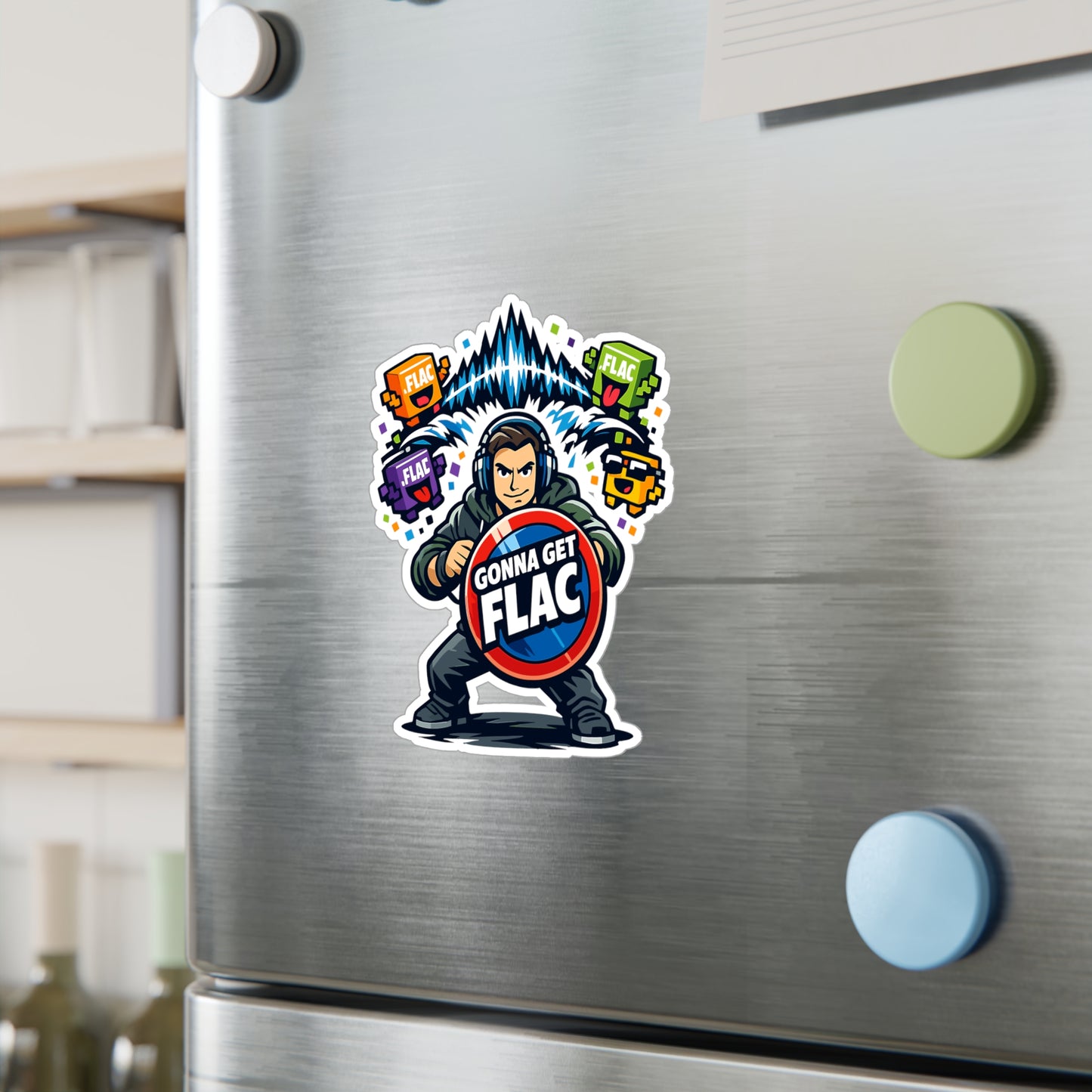 Audio Engineer Sticker Gonna Get FLAC Funny Sound Engineer Vinyl Sticker Decals Waterproof for Laptop Water Bottle Monitor