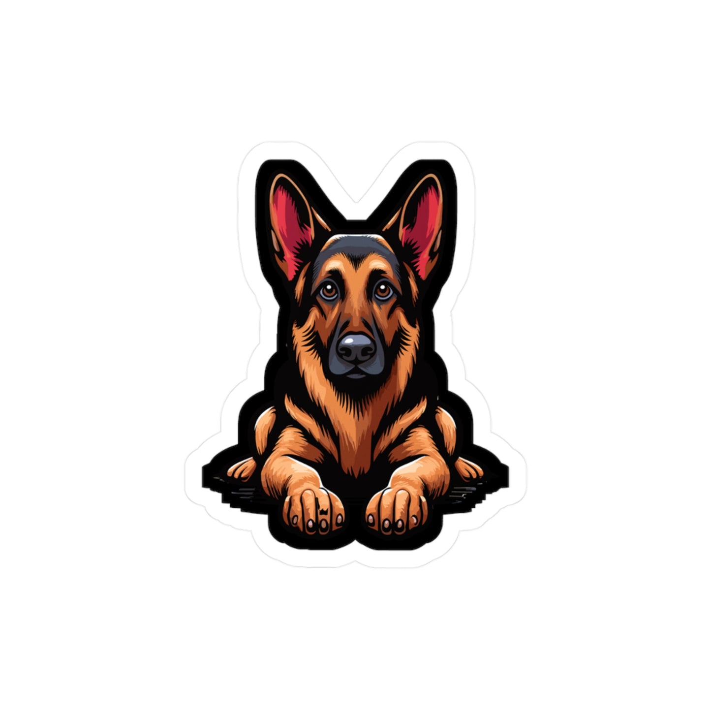 German Shepherd - German Sticker for Car Window Laptop Sticker. Water Bottle Sticker, Vinyl Shepherd Decal, Guard Sticker - German Gift