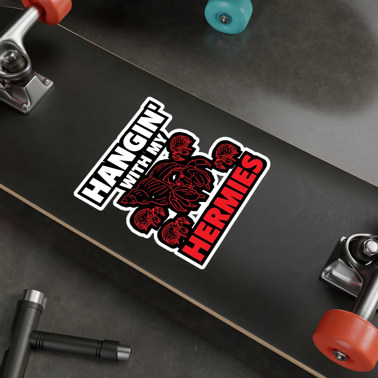 Hangin' With My Hermies - Hermit Sticker for Laptop Sticker. Water Bottle Sticker, Vinyl Hermies Decal - Hermit Gift