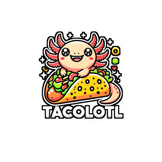 Tacolotl – Tacos Vinyl Decal for Car, Laptop, or Water Bottle | Mexican Foodie Gift, Funny Taco Sticker