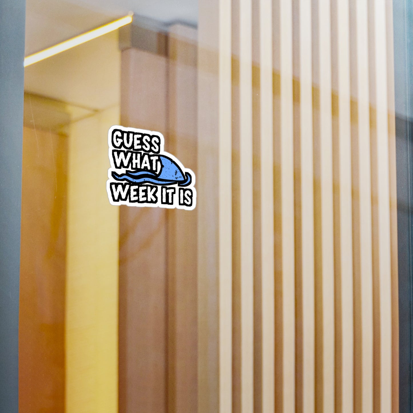 Guess What Week It Is - Sharks Sticker for Car Window Laptop Sticker. Water Bottle Sticker, Vinyl Marine Decal, Jaws Sticker - Sharks Gift