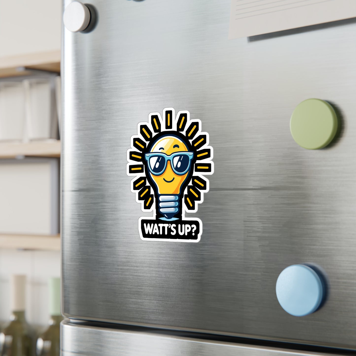 Watt's up - Electrician Sticker for Laptop Sticker. Water Bottle Sticker, Vinyl Stripper Decal - Electrician Gift