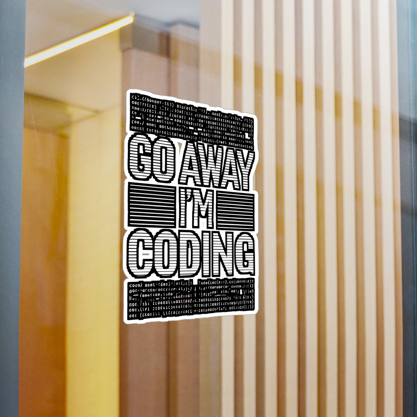Go Away I'm Coding – Vinyl Sticker for Laptop or Water Bottle | Programmer Gift, Developer Decal, Coding Enthusiast Gift
