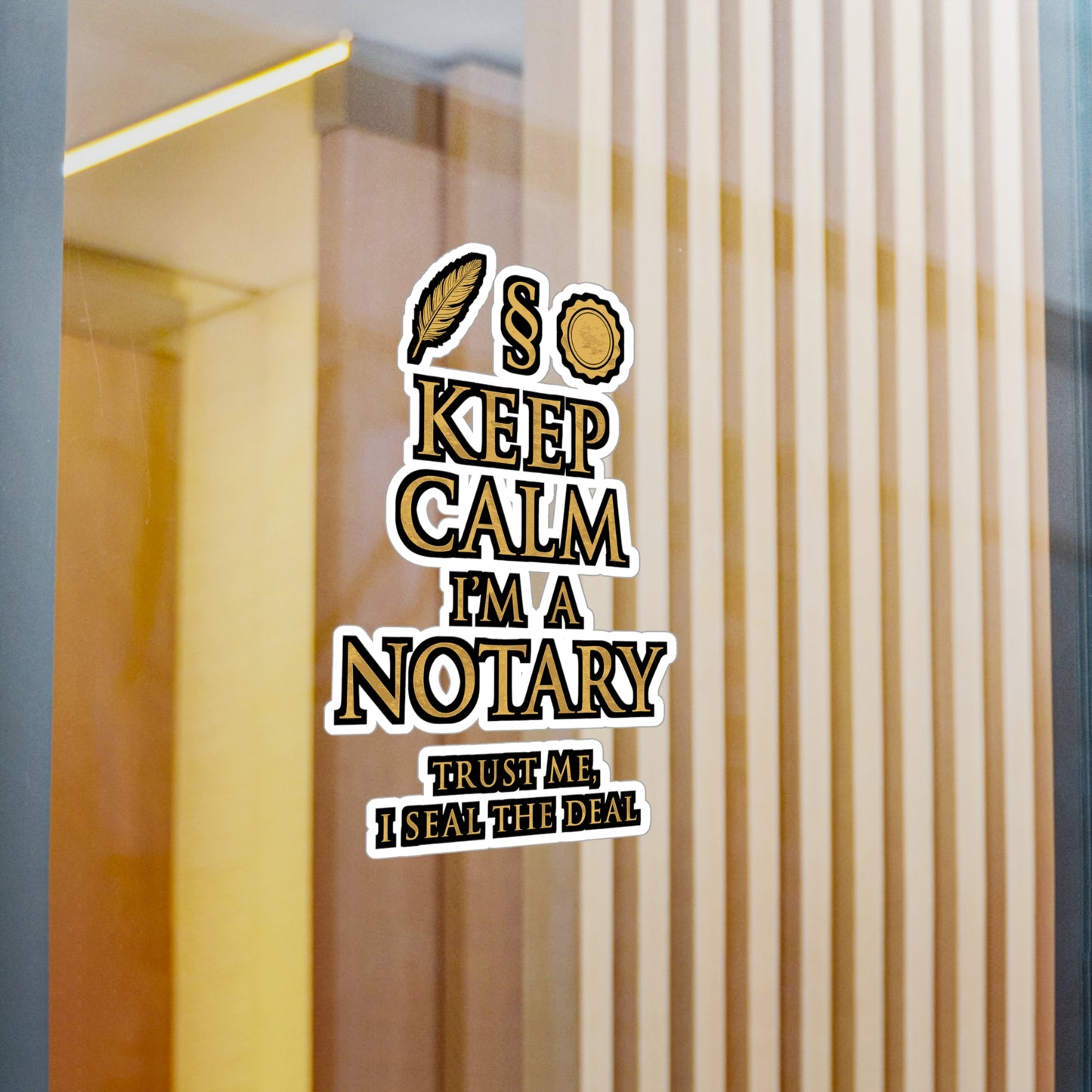 Keep Calm I'm A Notary – Lawyer Sticker for Laptop, Water Bottle & Vinyl Decal | Legal Professional Gift