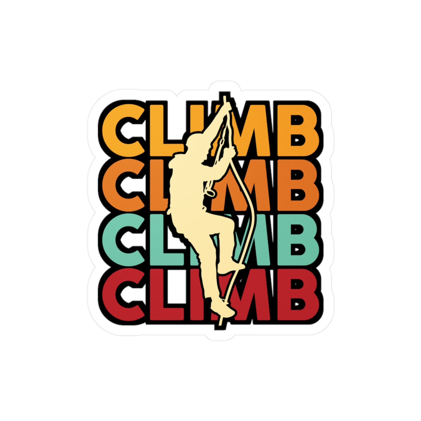 Climb - Climbing Sticker for Car Window Laptop Sticker. Water Bottle Sticker, Vinyl Bouldering Decal, Climber Sticker - Climbing Gift