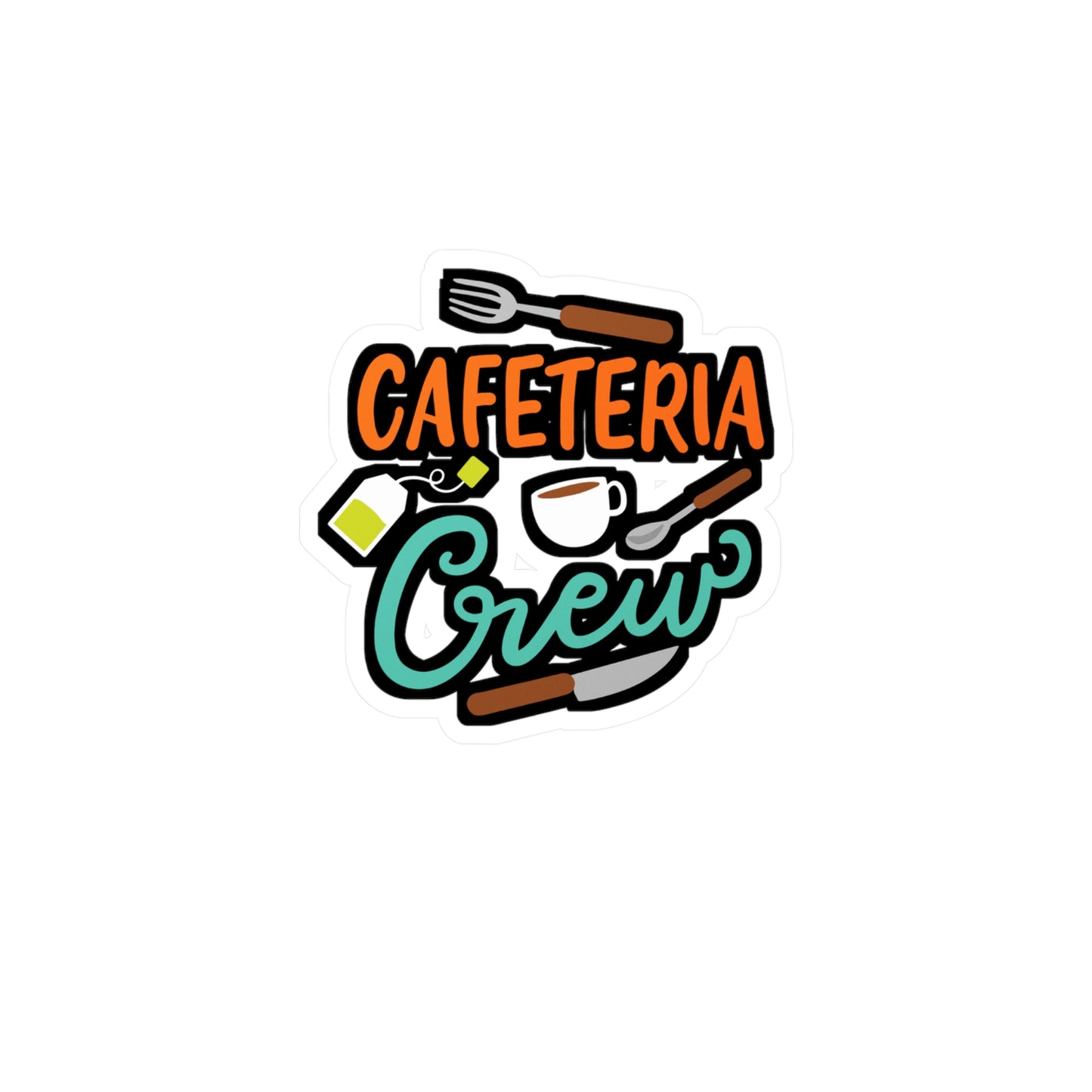 Cafeteria Crew - Lunch lady Sticker for Car Window Laptop Sticker. Water Bottle Sticker, Vinyl Lunch Decal, School Sticker - Lunch lady Gift