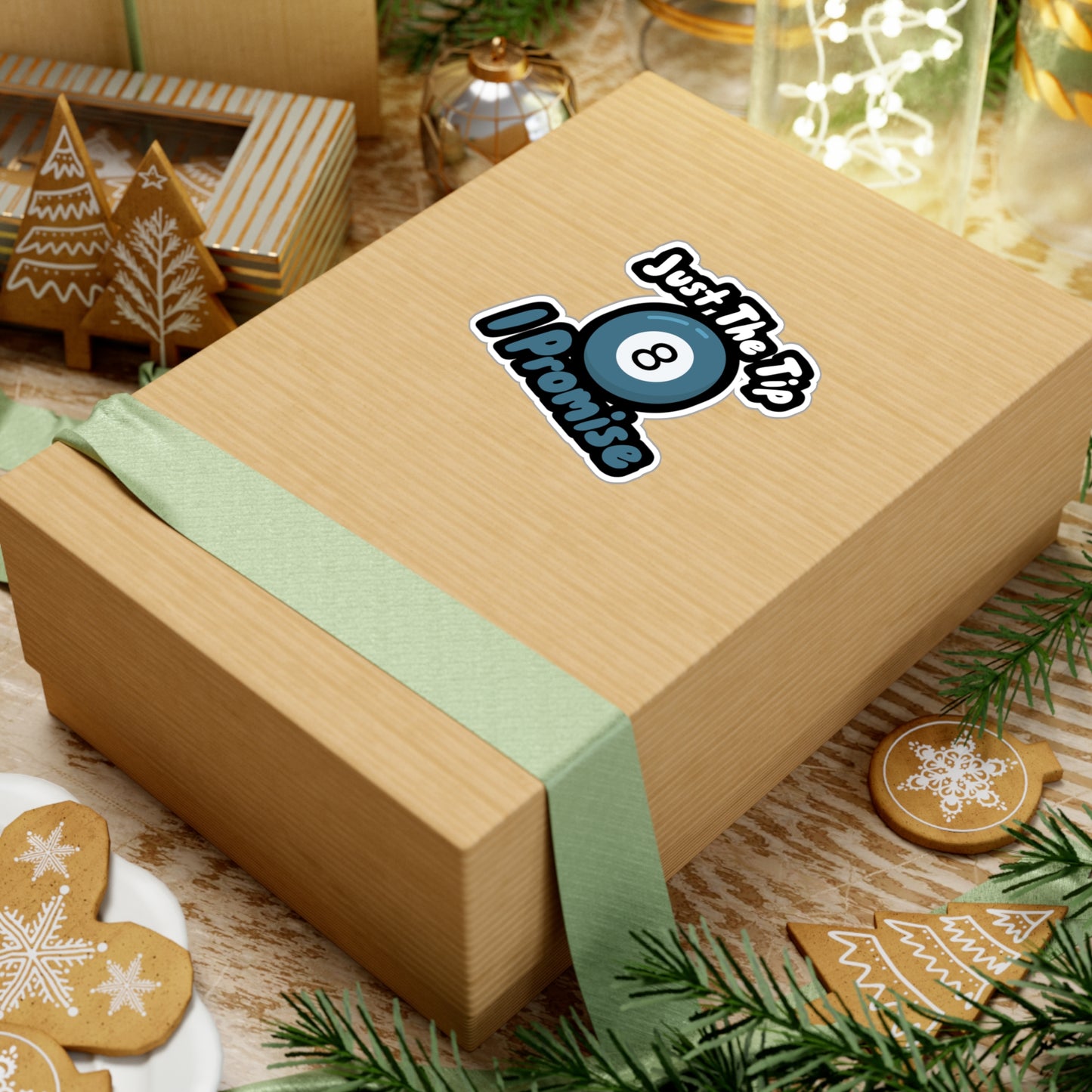 Just The Tip I Promise - Billiards Sticker for Wall, Laptop, Window, Truck, Car Billiards Gift Vinyl Pool Decal Sticker