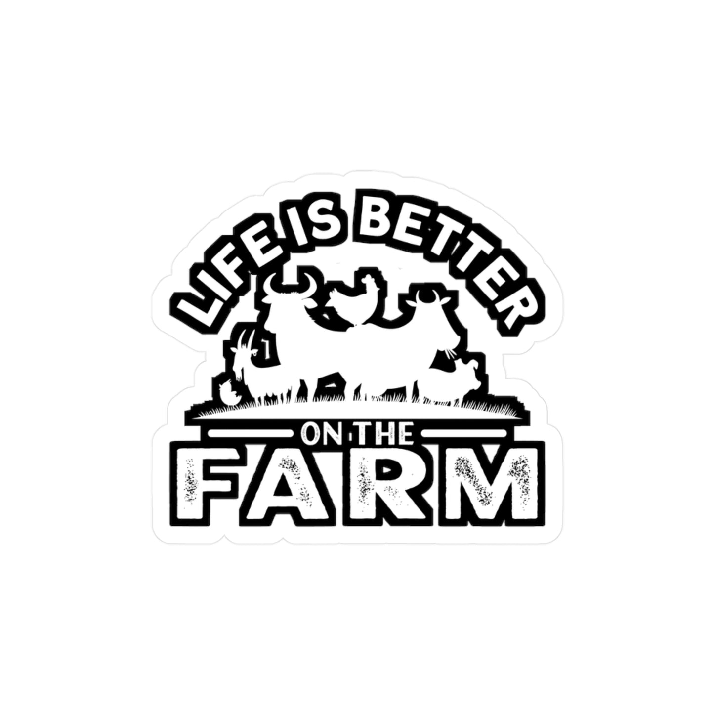 Life Is Better On the Farm - Farmer Sticker for Laptop Sticker. Water Bottle Sticker, Vinyl Farm Decal - Farmer Gift